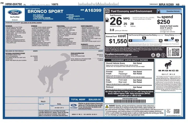 $18000 : Ford Bronco Sport 2021 AWD B image 2