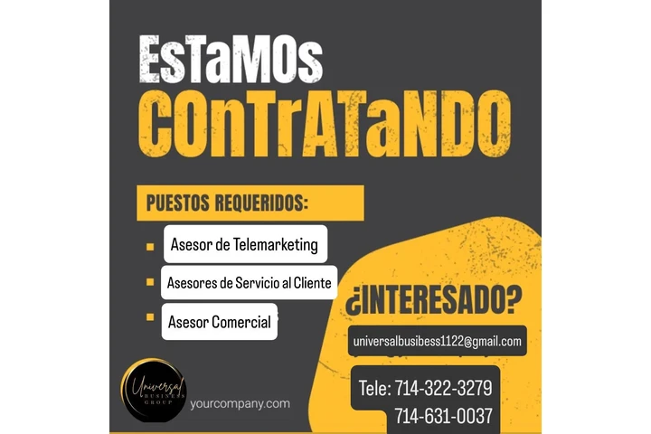 ESTAMOS CONTRATANDO image 1