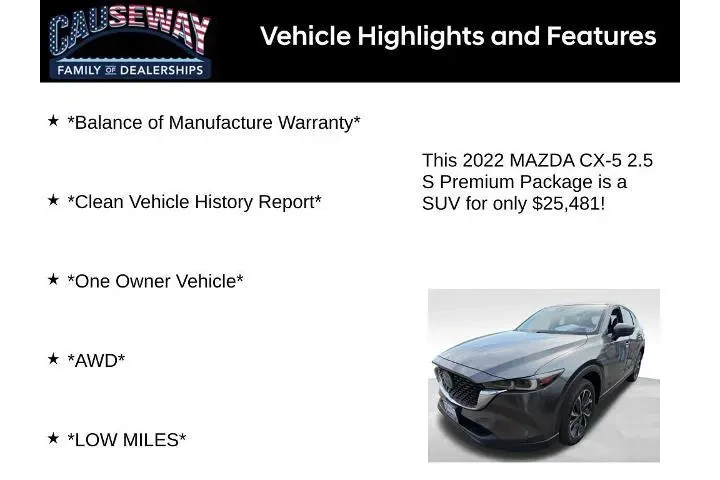 $25481 : Mazda CX-5 2022 AWD 2.5 S Pr image 2