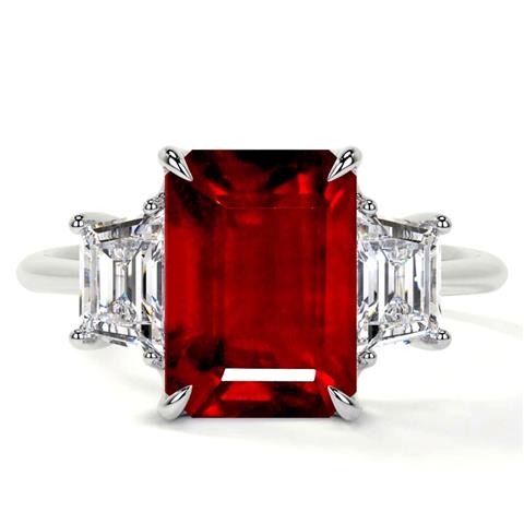 $12322 : Sale on Emerald Cut Ruby Ring image 1