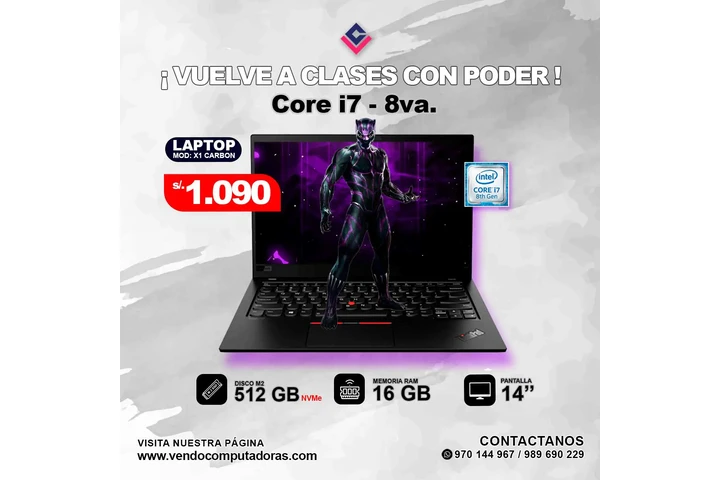 Laptop Lenovo - Core i7 - 8va. image 5