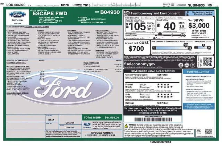 $23327 : Ford Escape Plug-In Hybrid 2 image 2