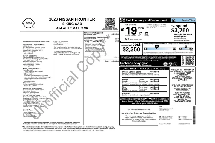 $23849 : Nissan Frontier 2023 4x4 S 4 image 1
