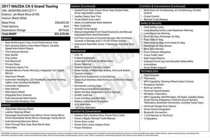 $16487 : Mazda CX-5 2017 AWD Grand To image 3