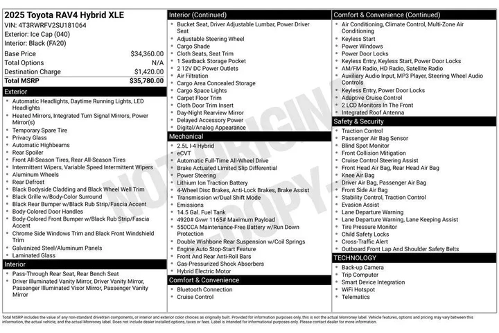 $33881 : Toyota RAV4 Hybrid 2025 AWD image 4