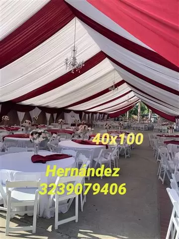 Carpas con draping mesas silla image 1