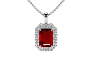 Ruby Pendant in Emerald Cut en Jersey City