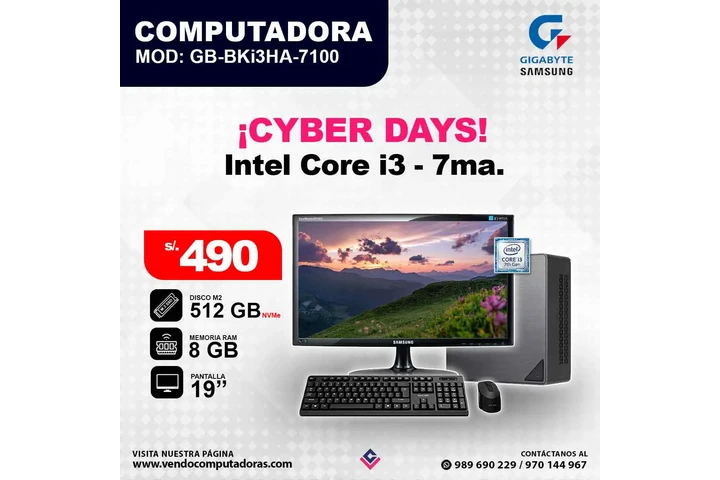 Computadora Intel Core i3 - 7m image 2