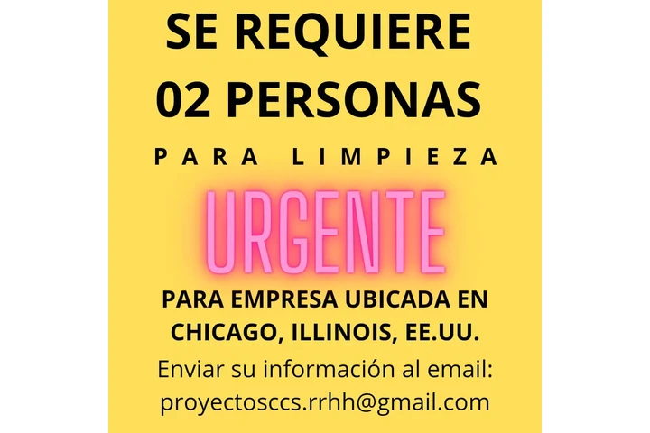 02PERSONAL DE LIMPIEZA URGENTE image 1