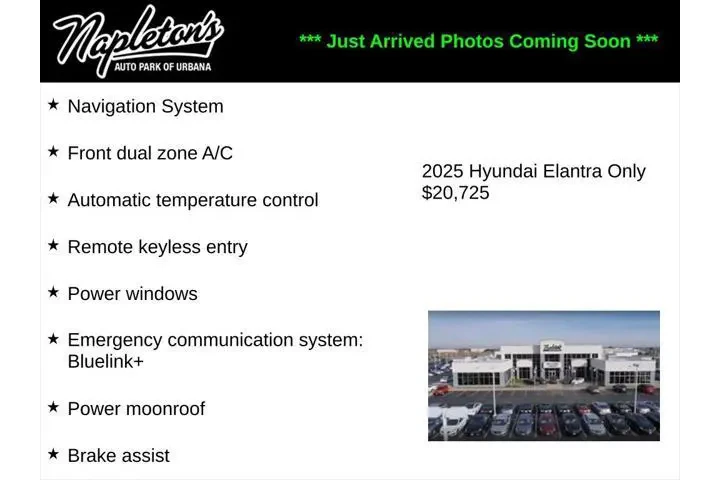$20725 : Hyundai ELANTRA 2025 SEL Con image 1