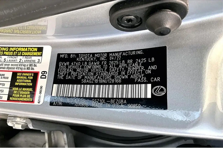 $33421 : Lexus ES 350 2022 F SPORT 4d image 8