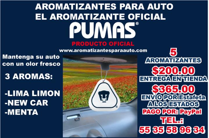 $1 : AROMAS PARA AUTO PUMAS image 1