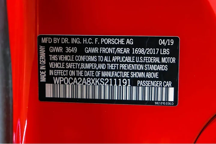 $44990 : 2019 718 Boxster image 1