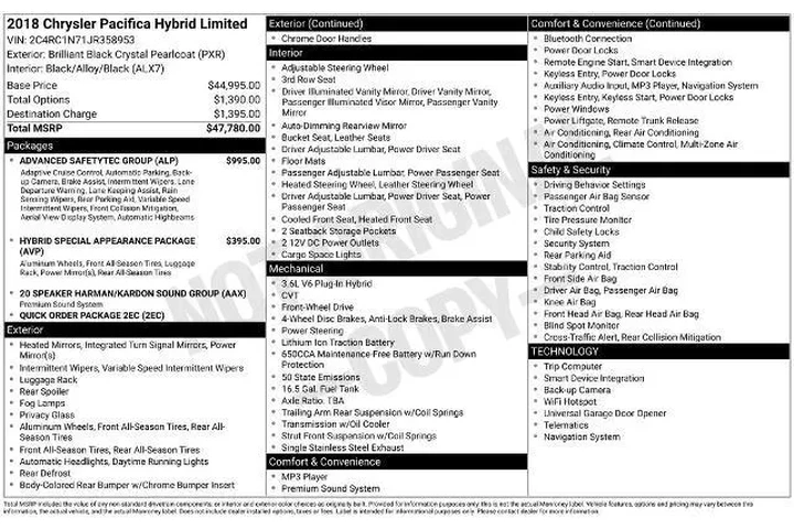 $23161 : Chrysler Pacifica Hybrid 201 image 3