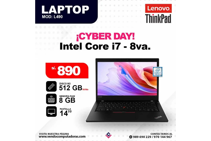 Laptop LENOVO Core i7 - 8va. image 2