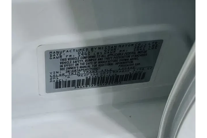$10900 : Nissan Sentra 2017 S 4dr Sed image 1
