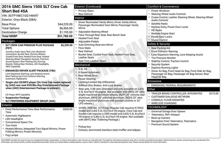 $21900 : GMC Sierra 1500 2016 4x2 SLT image 2