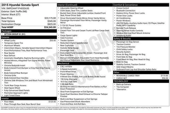$8581 : Hyundai SONATA 2015 Sport 4d image 10