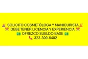 COSMETÓLOGA Y MANICURISTA en Los Angeles