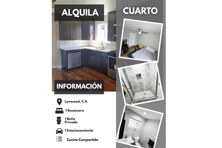 $1200 : Renta de Habitación Lynwood image 1