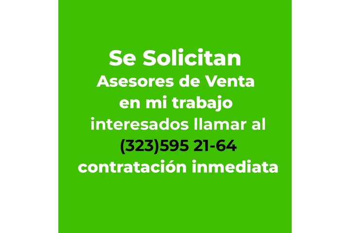 SE BUSCAN ASESORES DE VENTAS image 1