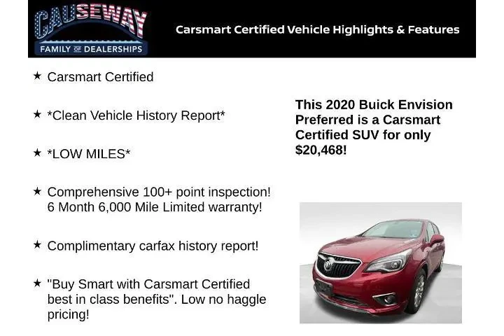 $20468 : Buick Envision 2020 Preferre image 2