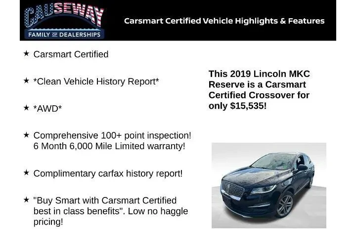 $15535 : Lincoln MKC 2019 AWD Reserve image 2