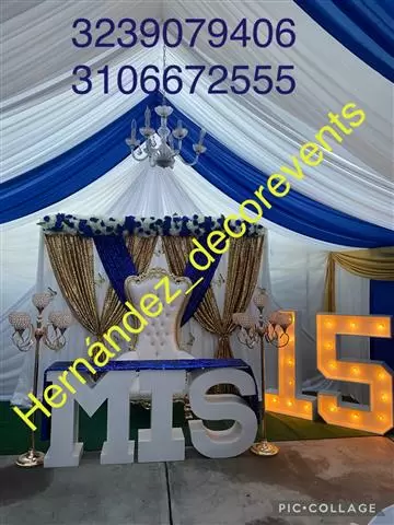 Carpas con telas decoraciones image 1