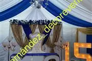 Carpas con telas decoraciones en Los Angeles