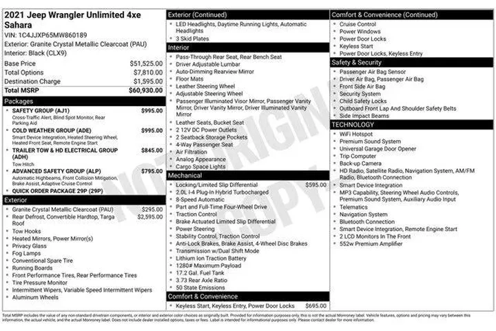 $26995 : Jeep Wrangler Unlimited 2021 image 2