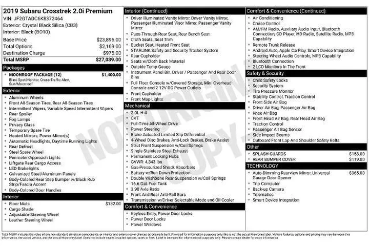 $14900 : Subaru Crosstrek 2019 AWD 2. image 3