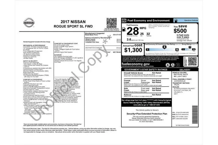 $15587 : Nissan Rogue Sport 2017 SL 4 image 3