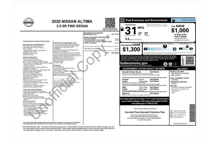 $12787 : Nissan Altima 2020 2.5 SR 4d image 4