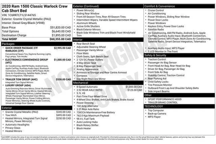 $29999 : Ram 1500 Classic 2020 4x4 Wa image 9