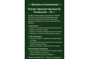 Operario General de Producción en Houston
