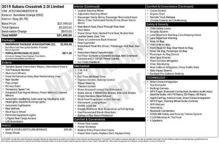 $25100 : Subaru Crosstrek 2019 AWD 2. image 2