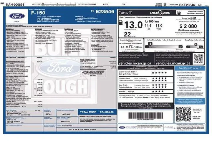 $38988 : Ford F-150 2023 4x4 Lariat 4 image 9