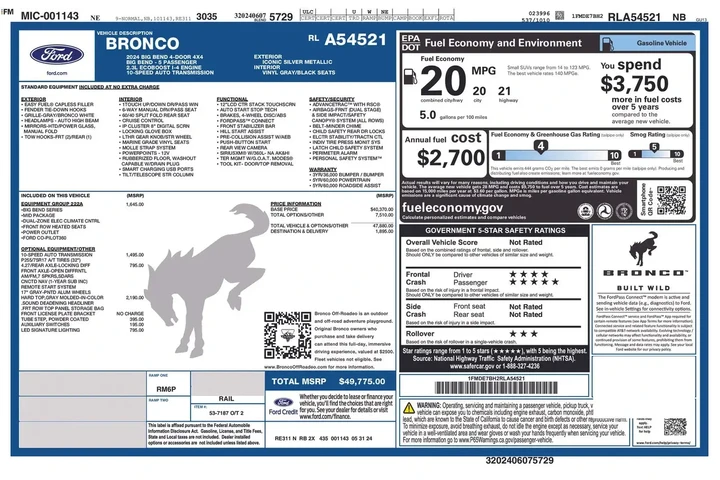 $37988 : Ford Bronco 2024 4x4 Big Ben image 7