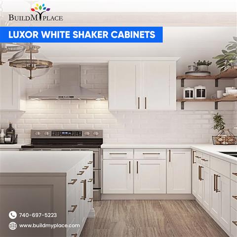 $244.08 : Luxor White Shaker Cabinets image 1