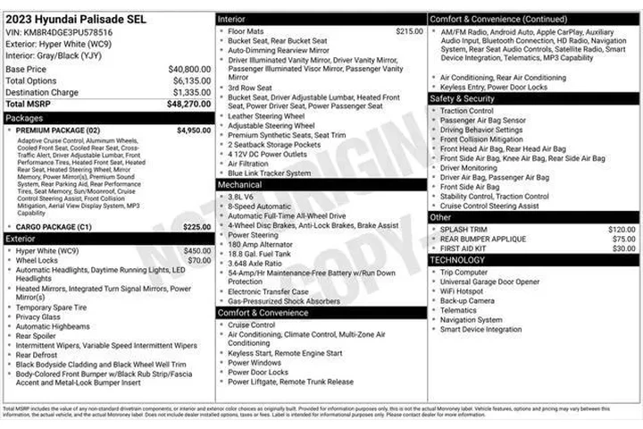 $28997 : Hyundai PALISADE 2023 AWD SE image 6