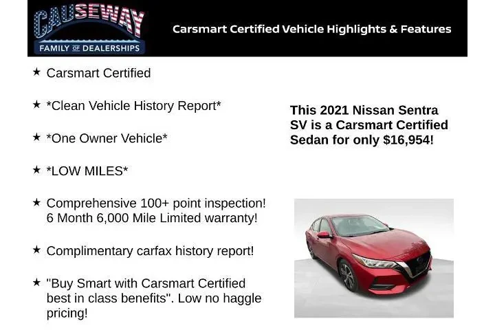$16954 : Nissan Sentra 2021 SV 4dr Se image 2