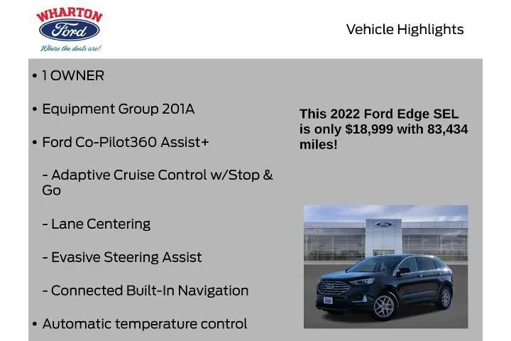 $18999 : Ford Edge 2022 AWD SEL 4dr C image 5