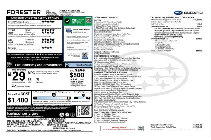 $19985 : 2021 Forester Sport image 8