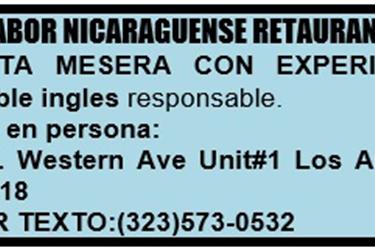 SABOR NICARAGUENSE RETAURANT en Los Angeles