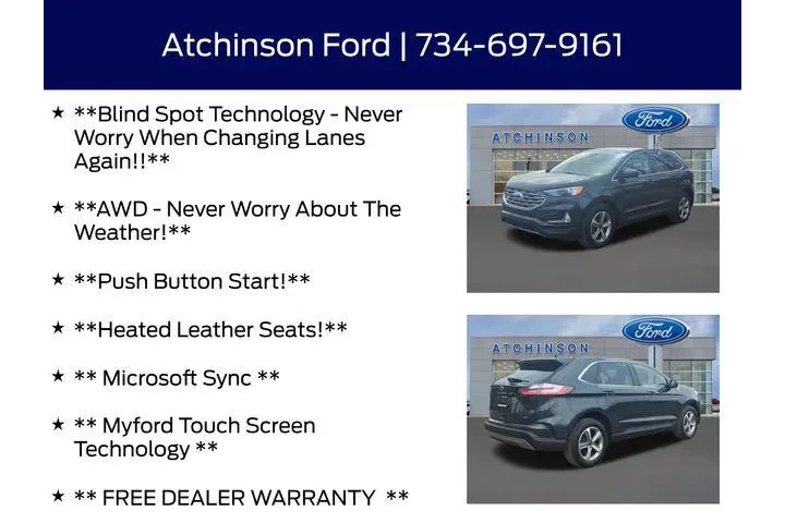 $27000 : Ford Edge 2022 AWD SEL 4dr C image 8