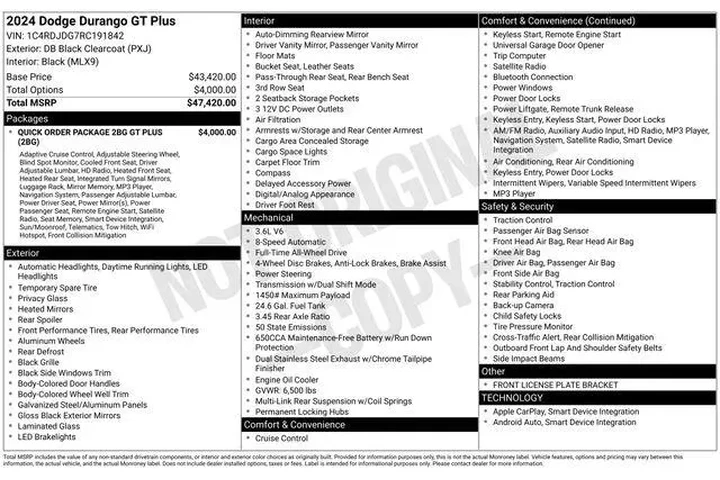 $31999 : Dodge Durango 2024 AWD GT 4d image 5