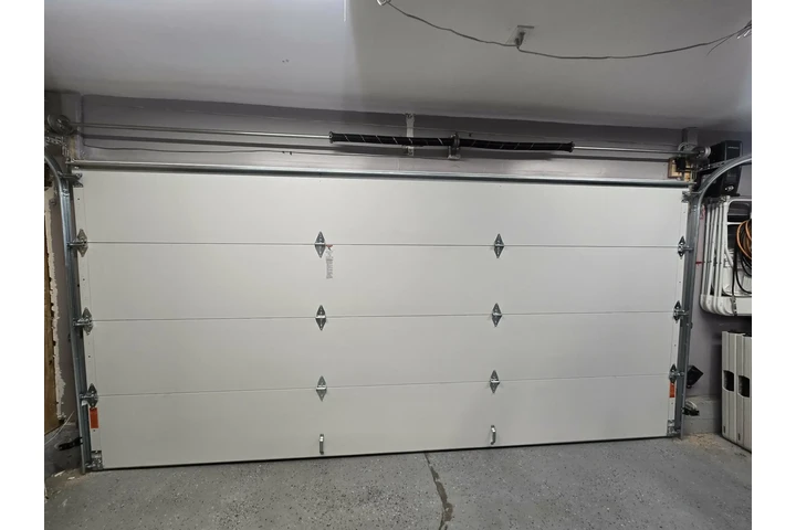 Woodlike plank garage door image 2