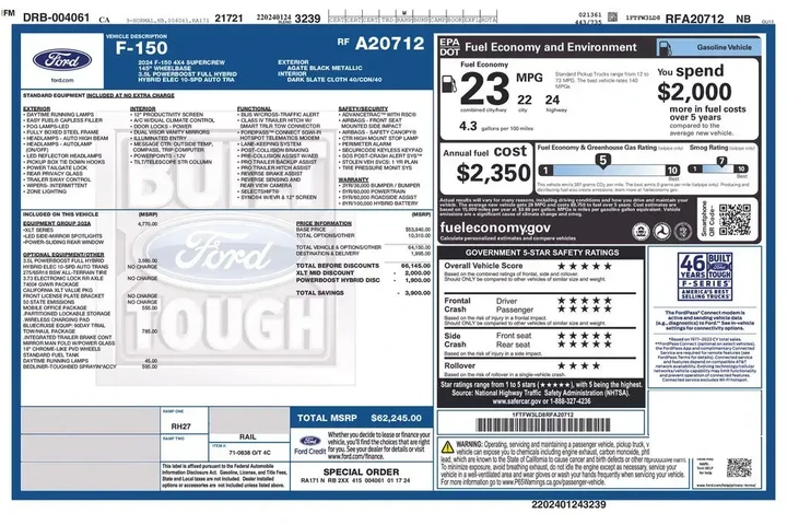 $39965 : Ford F-150 2024 4x4 XLT 4dr image 4