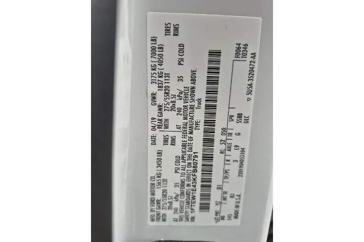 $33981 : Ford F-150 2019 4x4 King Ran image 5