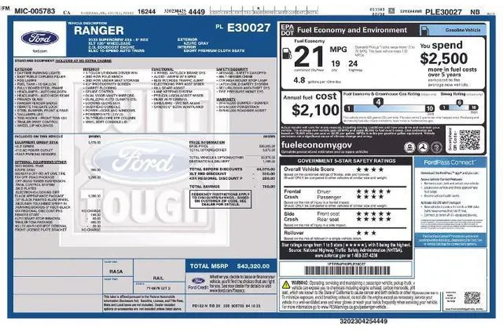 $32001 : Ford Ranger 2023 4x4 XLT 4dr image 2